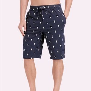EUC Ralph Lauren “Allover Pony PJ Shorts”